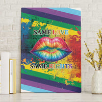 Beautiful Rainbow Lips Kiss Canvas Wall Art LGBTQ Same Love Same Rights