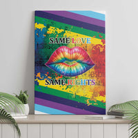 Beautiful Rainbow Lips Kiss Canvas Wall Art LGBTQ Same Love Same Rights