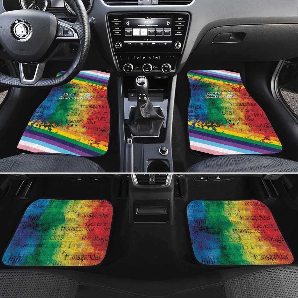 Beautiful Rainbow Lips Kiss Car Mats LGBTQ Same Love Same Rights