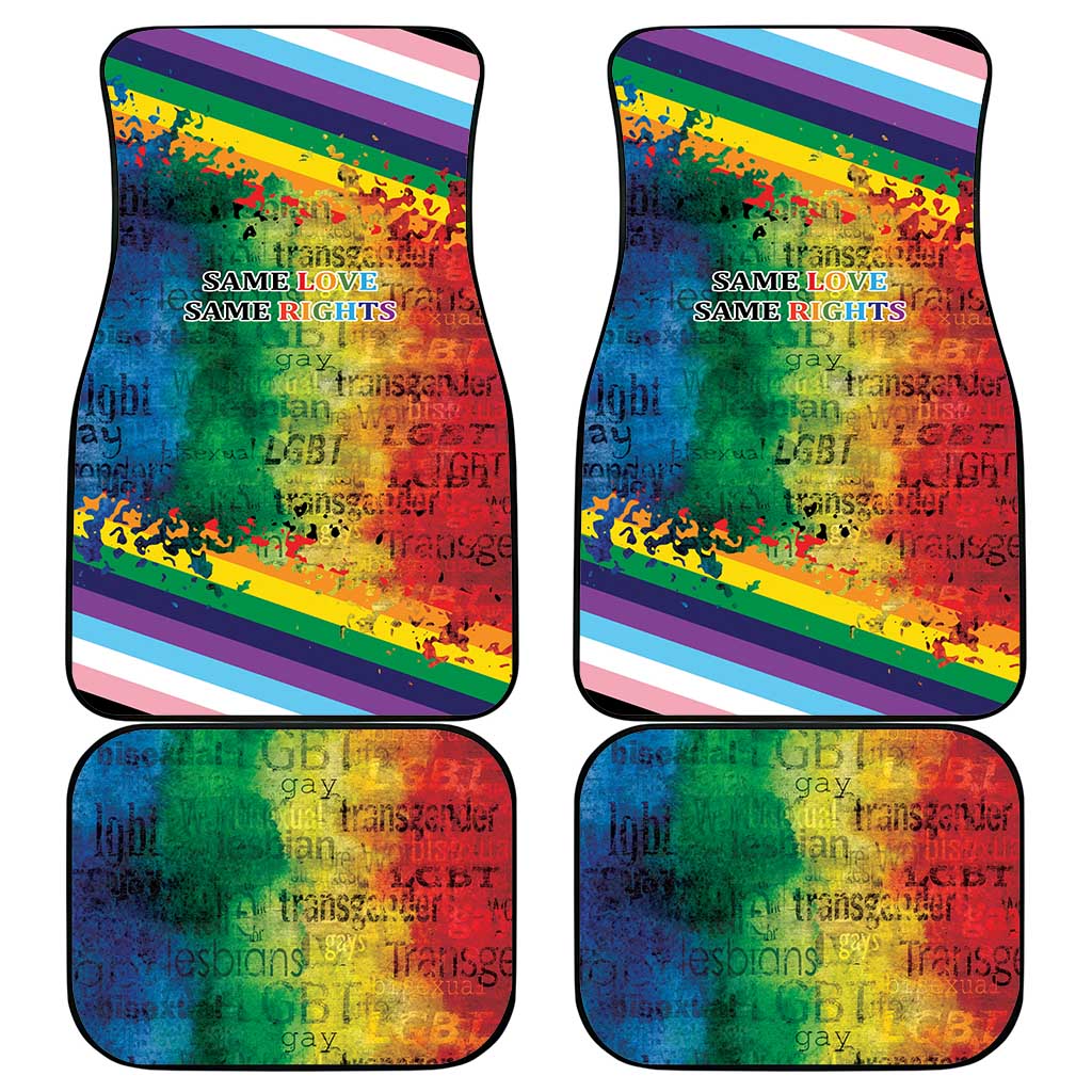 Beautiful Rainbow Lips Kiss Car Mats LGBTQ Same Love Same Rights