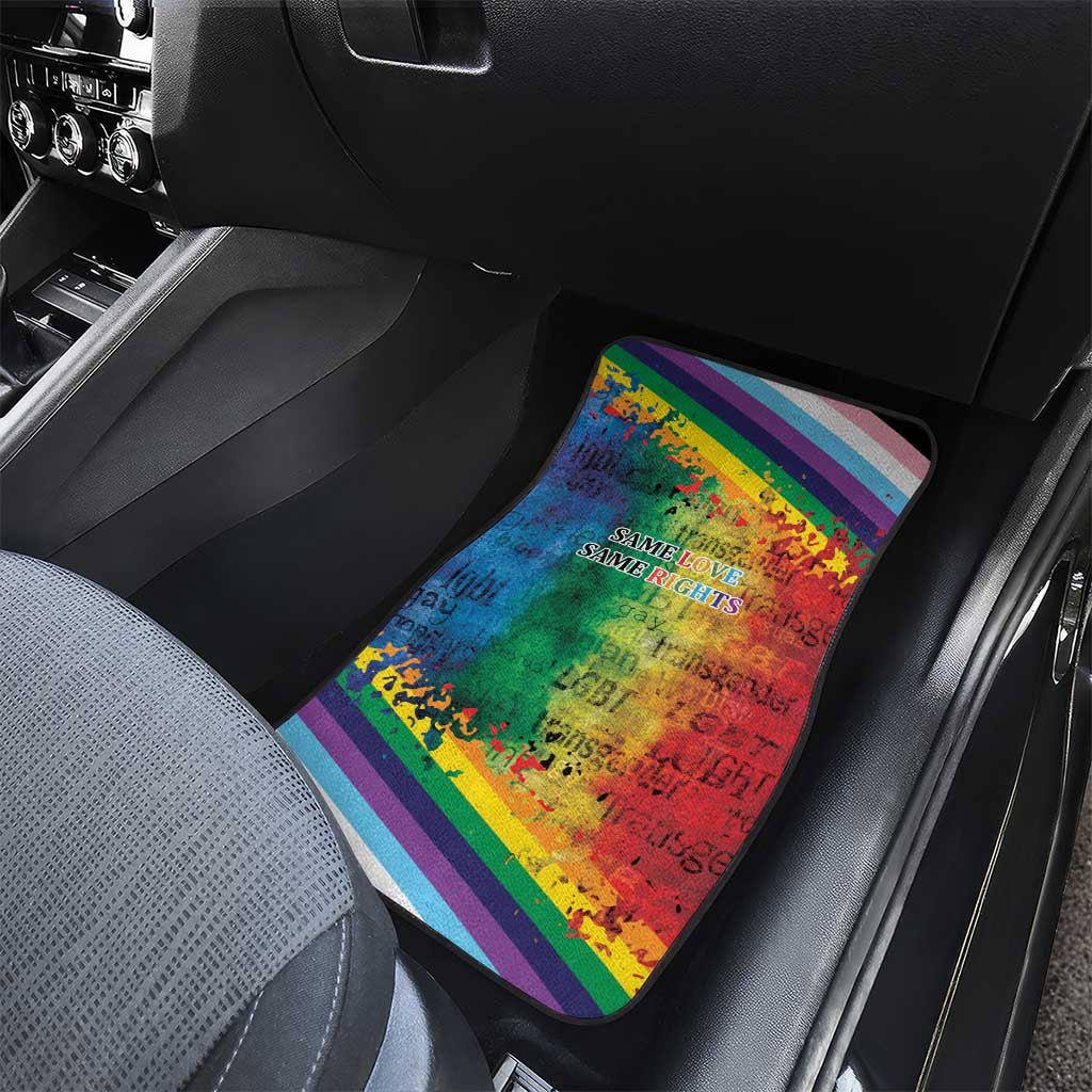 Beautiful Rainbow Lips Kiss Car Mats LGBTQ Same Love Same Rights