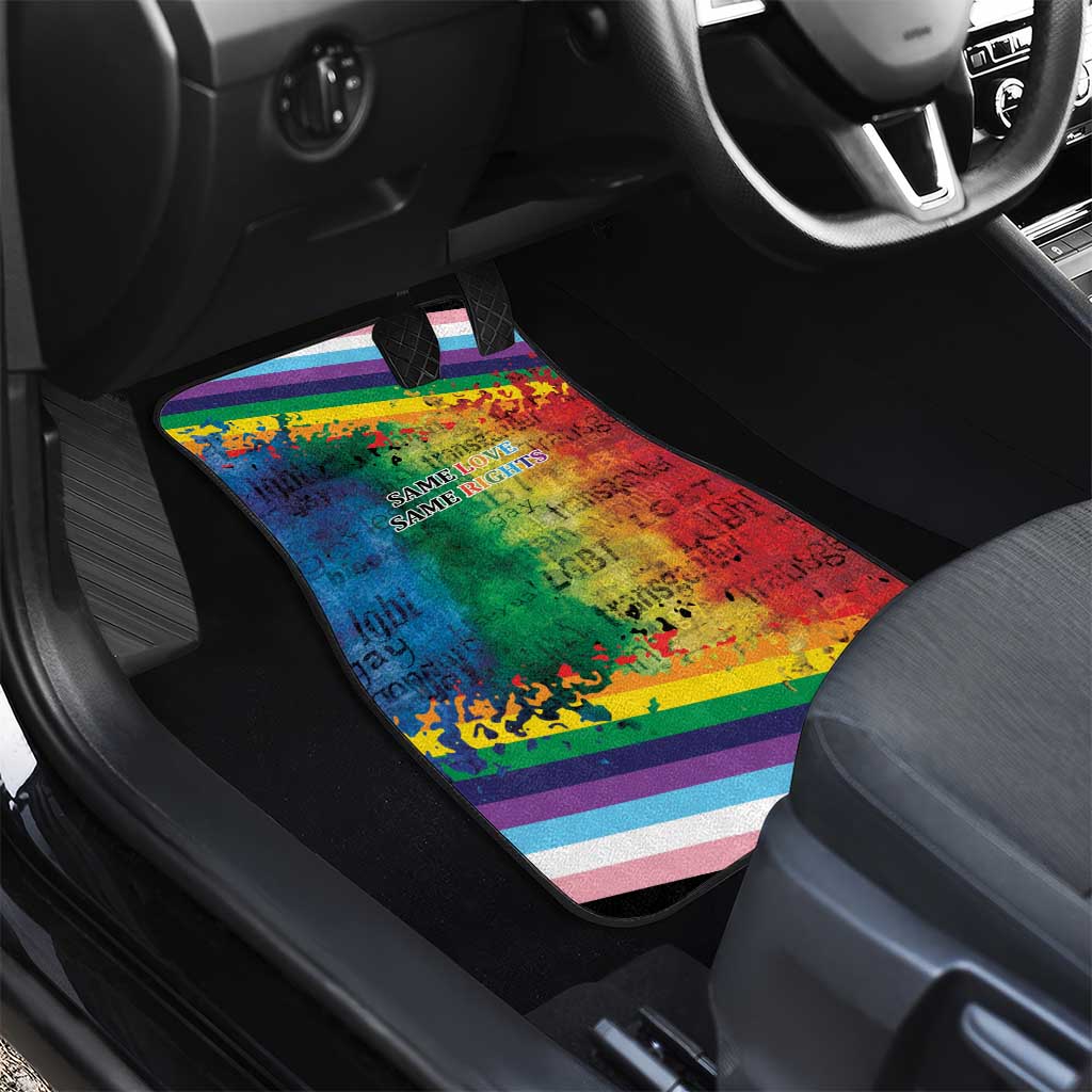 Beautiful Rainbow Lips Kiss Car Mats LGBTQ Same Love Same Rights