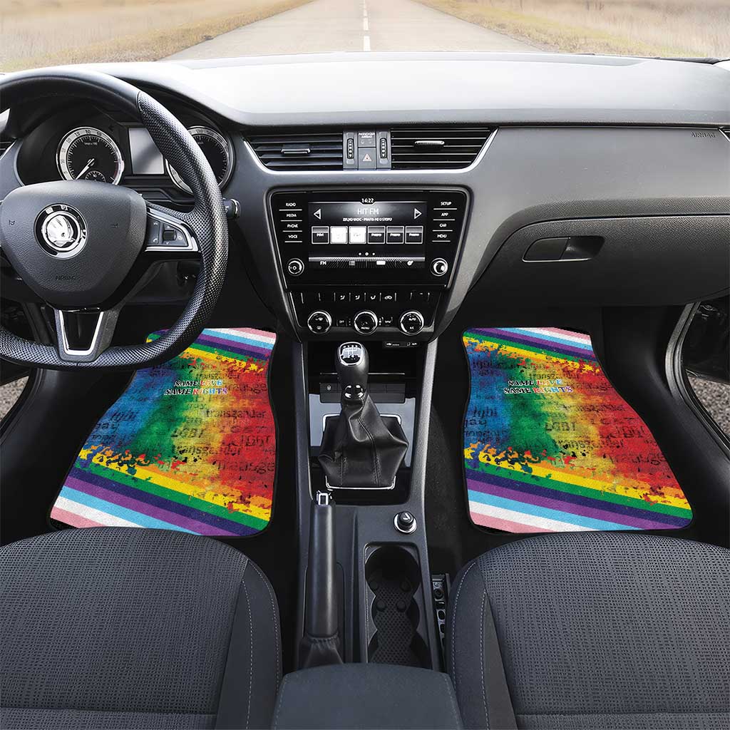Beautiful Rainbow Lips Kiss Car Mats LGBTQ Same Love Same Rights