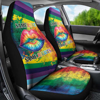 Beautiful Rainbow Lips Kiss Car Seat Cover LGBTQ Same Love Same Rights