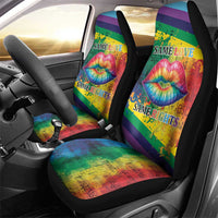 Beautiful Rainbow Lips Kiss Car Seat Cover LGBTQ Same Love Same Rights