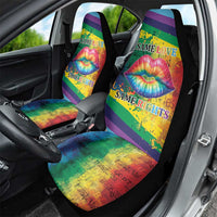 Beautiful Rainbow Lips Kiss Car Seat Cover LGBTQ Same Love Same Rights