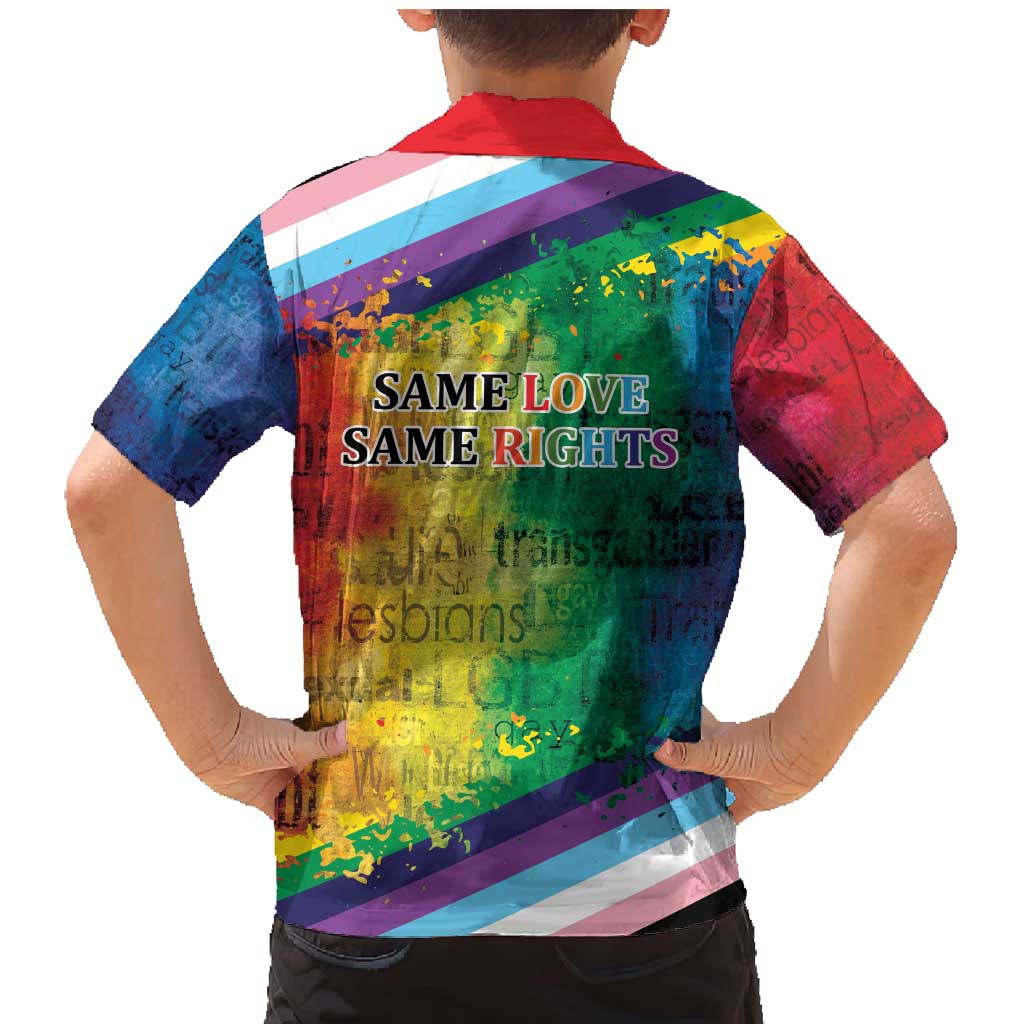 Beautiful Rainbow Lips Kiss Family Matching Mermaid Dress and Hawaiian Shirt LGBTQ Same Love Same Rights