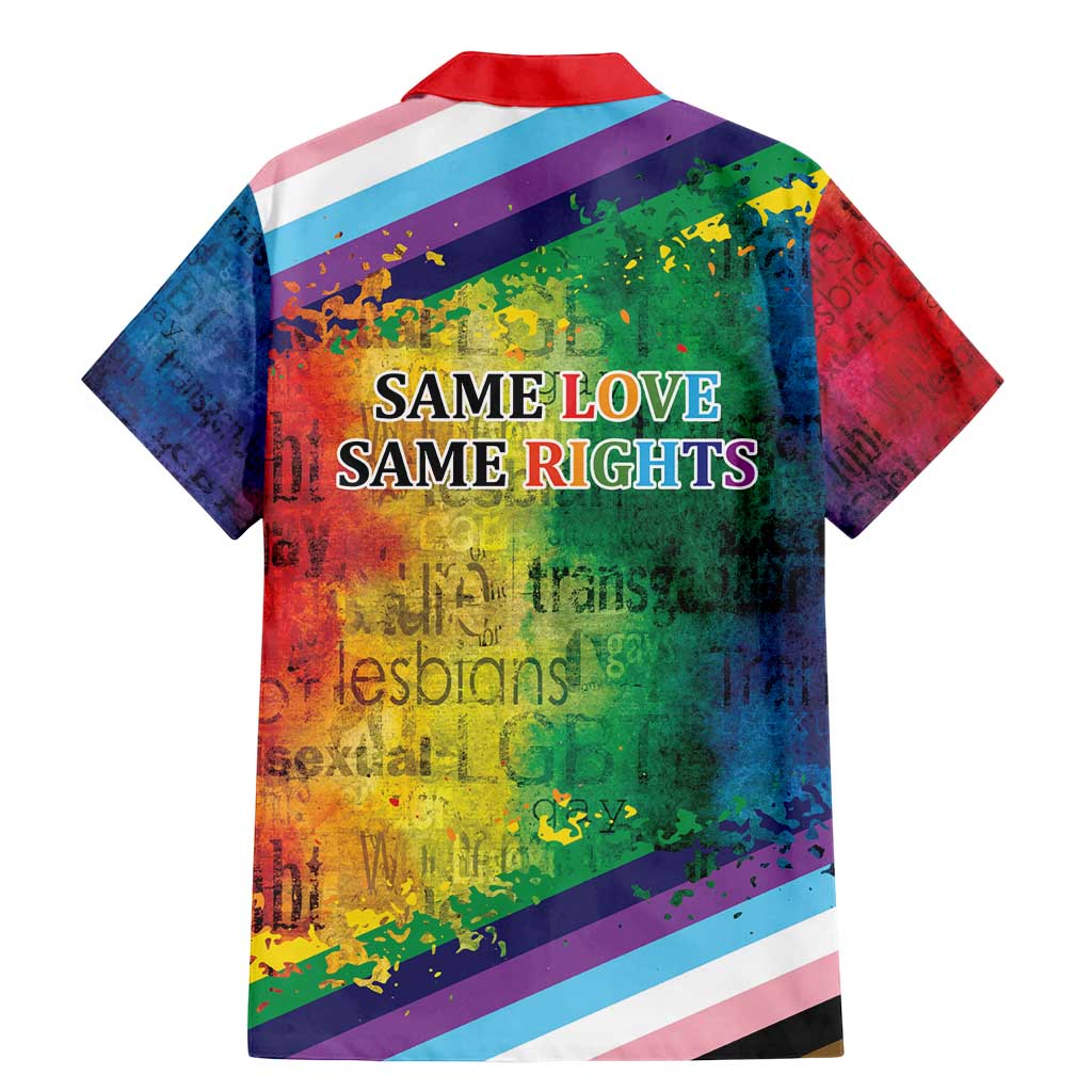 Beautiful Rainbow Lips Kiss Family Matching Mermaid Dress and Hawaiian Shirt LGBTQ Same Love Same Rights