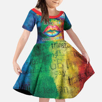 Beautiful Rainbow Lips Kiss Family Matching Off Shoulder Maxi Dress and Hawaiian Shirt LGBTQ Same Love Same Rights LT9 - Wonder Print Shop