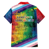 Beautiful Rainbow Lips Kiss Family Matching Puletasi and Hawaiian Shirt LGBTQ Same Love Same Rights