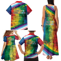Beautiful Rainbow Lips Kiss Family Matching Tank Maxi Dress and Hawaiian Shirt LGBTQ Same Love Same Rights - Wonder Print Shop