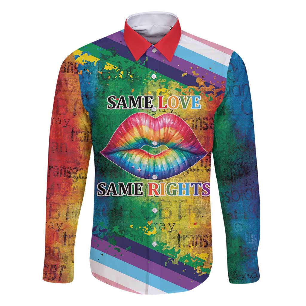 Beautiful Rainbow Lips Kiss Family Matching Tank Maxi Dress and Hawaiian Shirt LGBTQ Same Love Same Rights - Wonder Print Shop