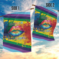 Beautiful Rainbow Lips Kiss Garden Flag LGBTQ Same Love Same Rights - Wonder Print Shop