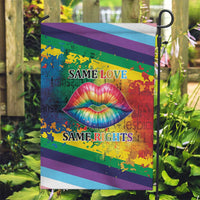 Beautiful Rainbow Lips Kiss Garden Flag LGBTQ Same Love Same Rights - Wonder Print Shop