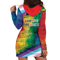 Beautiful Rainbow Lips Kiss Hoodie Dress LGBTQ Same Love Same Rights - Wonder Print Shop