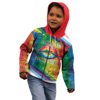 Beautiful Rainbow Lips Kiss Kid Hoodie LGBTQ Same Love Same Rights - Wonder Print Shop