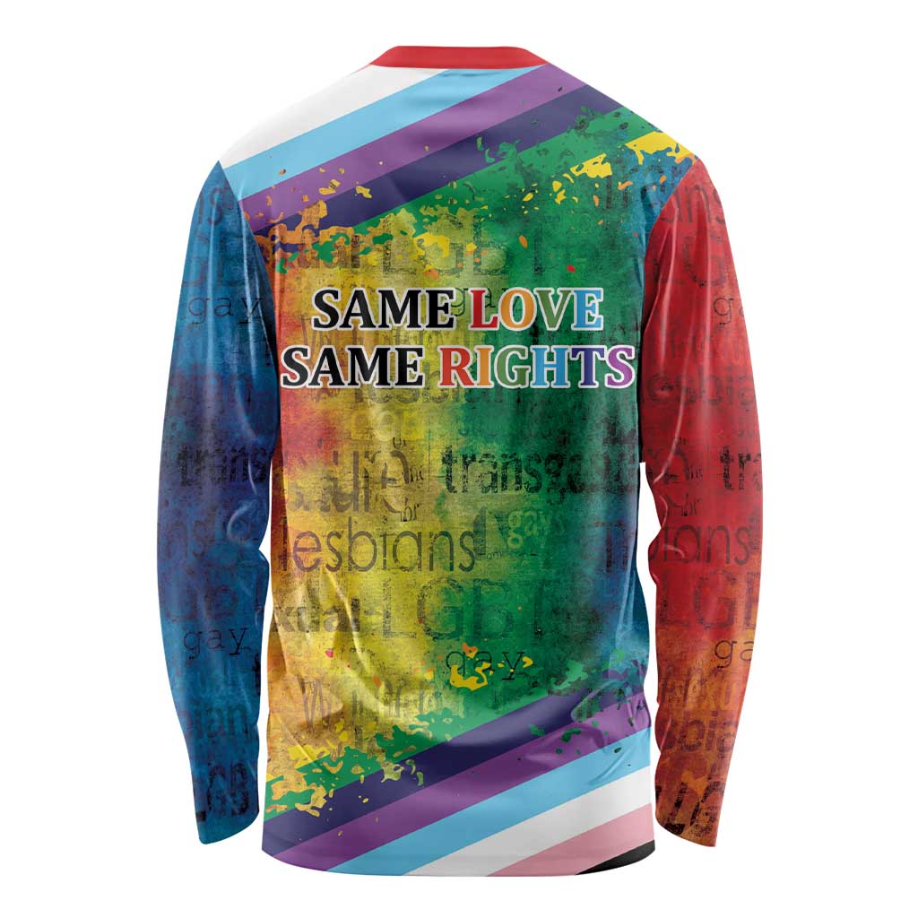 Beautiful Rainbow Lips Kiss Long Sleeve Shirt LGBTQ Same Love Same Rights - Wonder Print Shop
