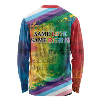 Beautiful Rainbow Lips Kiss Long Sleeve Shirt LGBTQ Same Love Same Rights - Wonder Print Shop