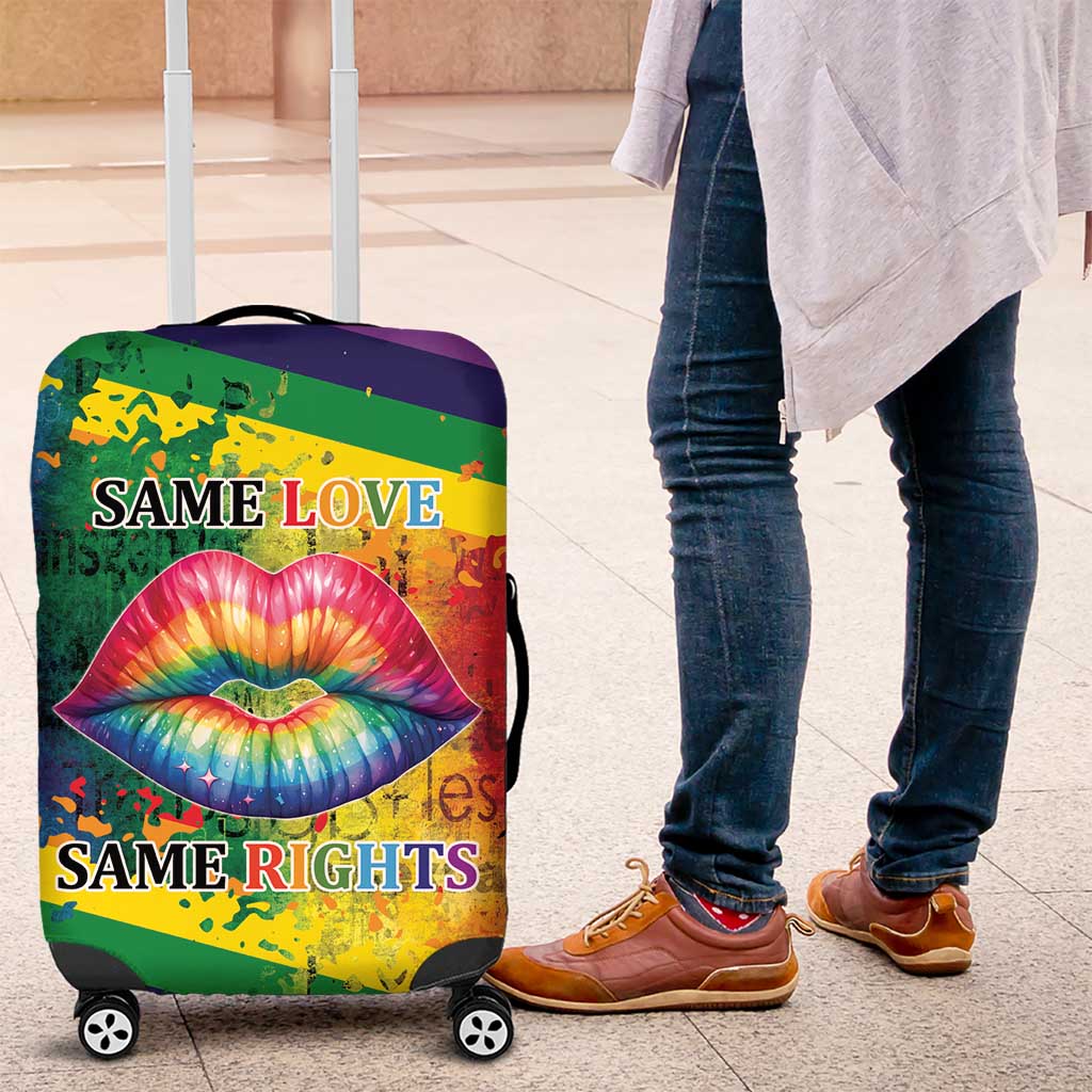 Beautiful Rainbow Lips Kiss Luggage Cover LGBTQ Same Love Same Rights - Wonder Print Shop