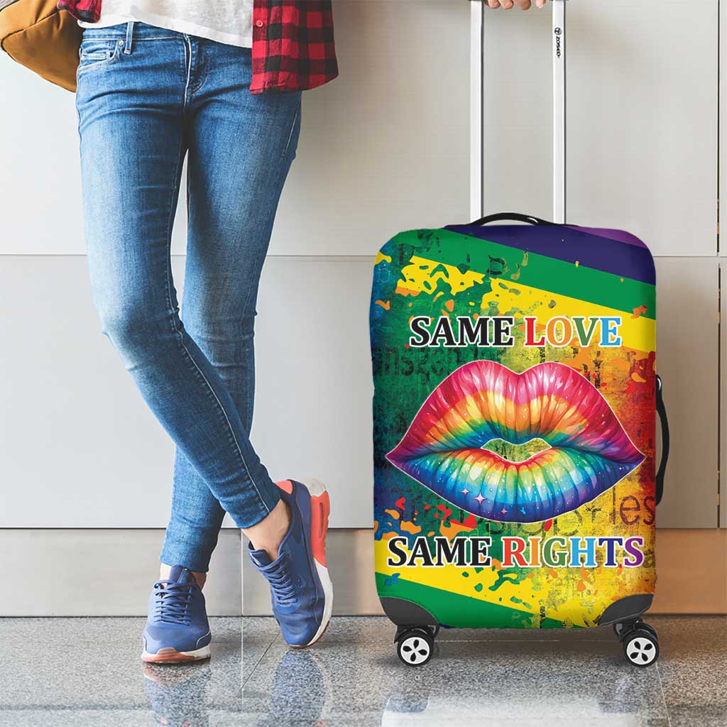 Beautiful Rainbow Lips Kiss Luggage Cover LGBTQ Same Love Same Rights - Wonder Print Shop