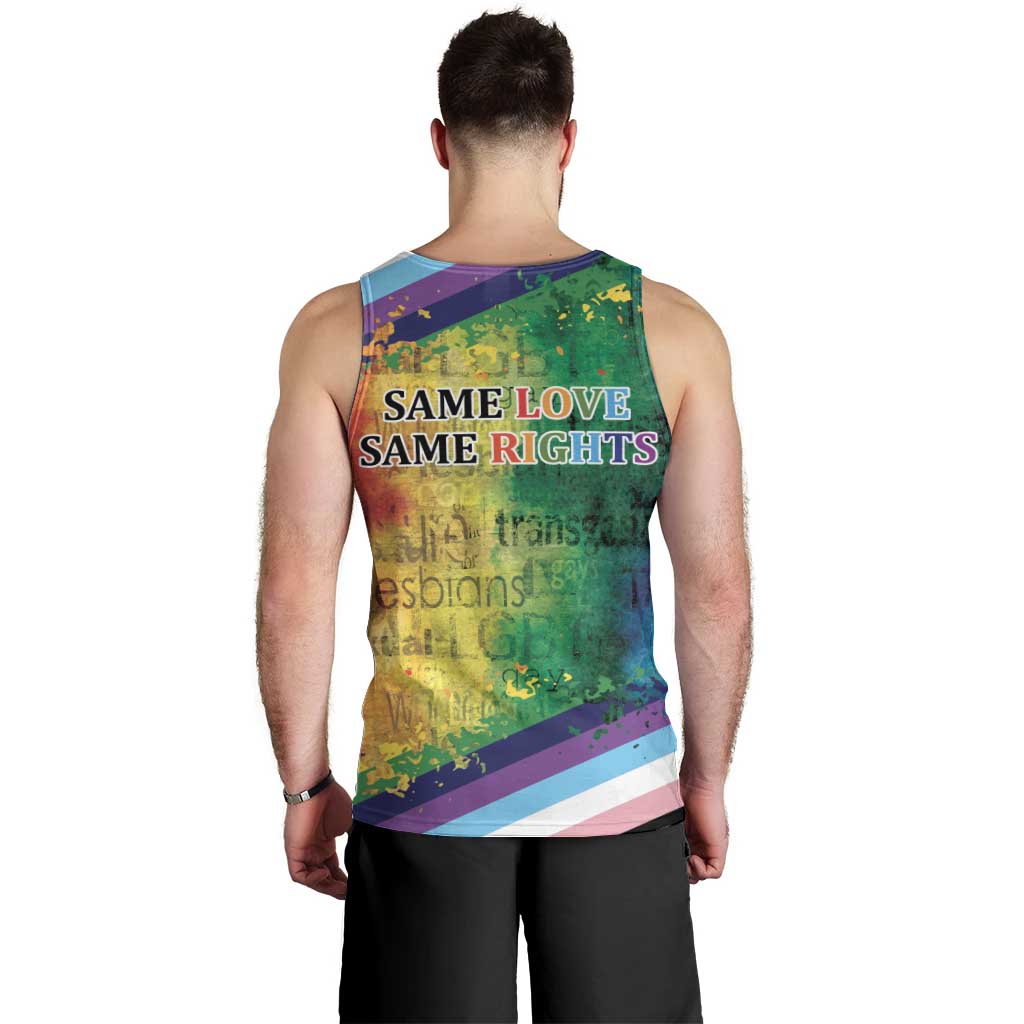 Beautiful Rainbow Lips Kiss Men Tank Top LGBTQ Same Love Same Rights - Wonder Print Shop