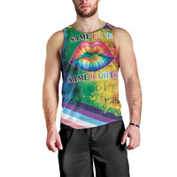 Beautiful Rainbow Lips Kiss Men Tank Top LGBTQ Same Love Same Rights - Wonder Print Shop