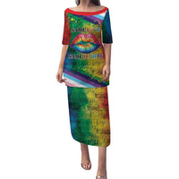 Beautiful Rainbow Lips Kiss Puletasi LGBTQ Same Love Same Rights - Wonder Print Shop