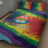 Beautiful Rainbow Lips Kiss Quilt Bed Set LGBTQ Same Love Same Rights - Wonder Print Shop