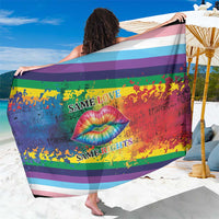 Beautiful Rainbow Lips Kiss Sarong LGBTQ Same Love Same Rights - Wonder Print Shop