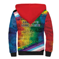 Beautiful Rainbow Lips Kiss Sherpa Hoodie LGBTQ Same Love Same Rights - Wonder Print Shop