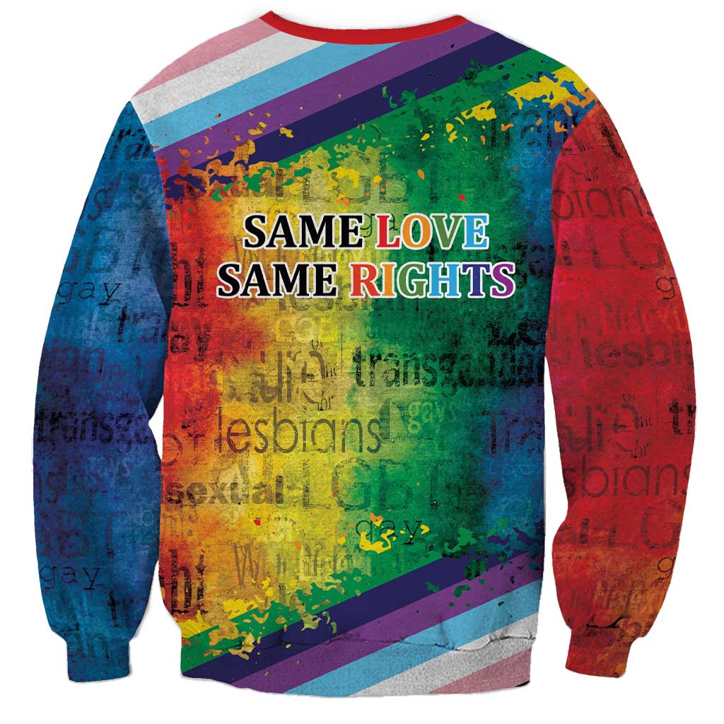 Beautiful Rainbow Lips Kiss Sweatshirt LGBTQ Same Love Same Rights - Wonder Print Shop