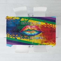 Beautiful Rainbow Lips Kiss Tablecloth LGBTQ Same Love Same Rights - Wonder Print Shop