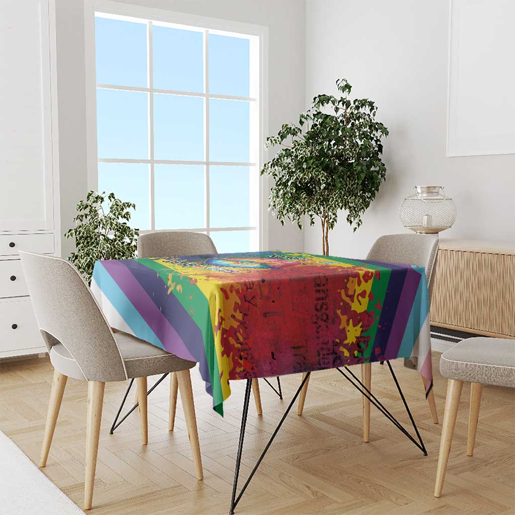 Beautiful Rainbow Lips Kiss Tablecloth LGBTQ Same Love Same Rights - Wonder Print Shop