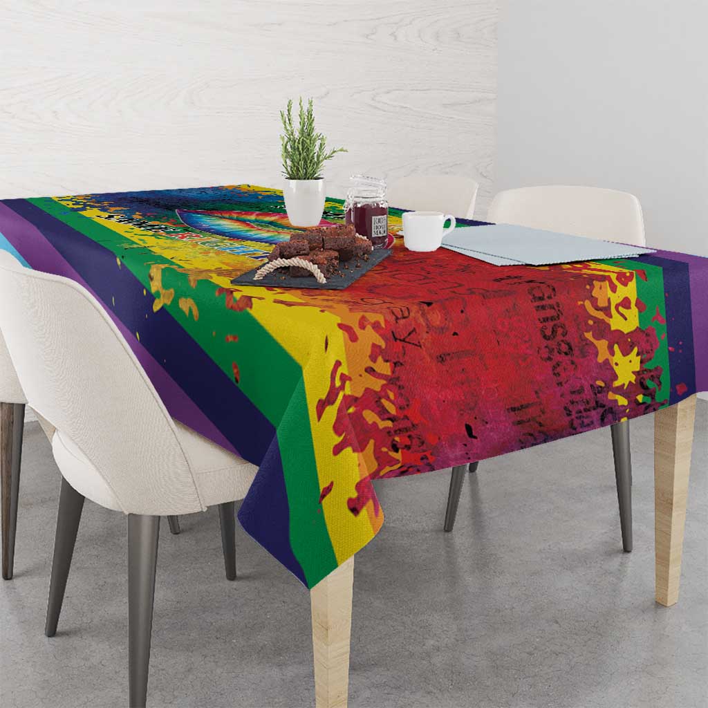 Beautiful Rainbow Lips Kiss Tablecloth LGBTQ Same Love Same Rights - Wonder Print Shop