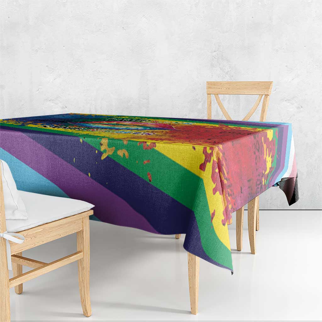 Beautiful Rainbow Lips Kiss Tablecloth LGBTQ Same Love Same Rights - Wonder Print Shop