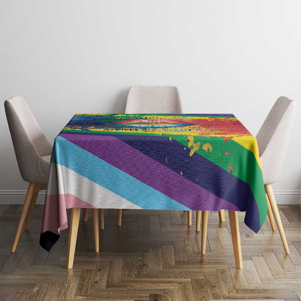 Beautiful Rainbow Lips Kiss Tablecloth LGBTQ Same Love Same Rights - Wonder Print Shop