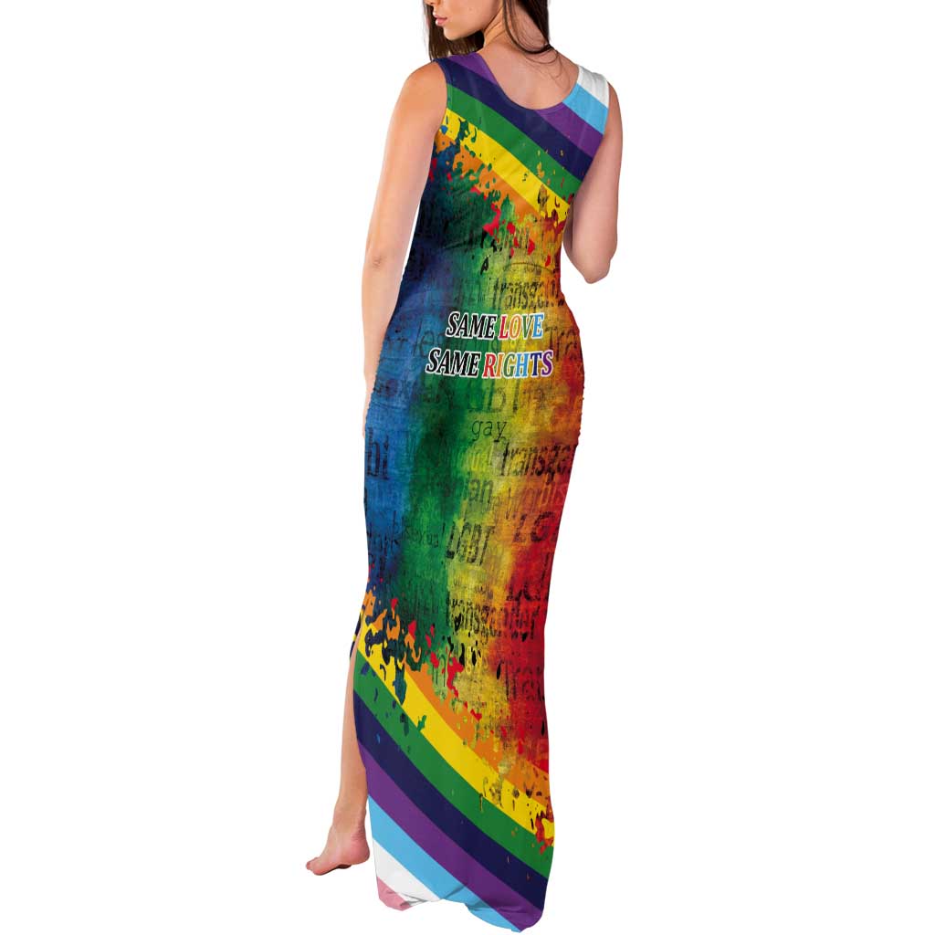 Beautiful Rainbow Lips Kiss Tank Maxi Dress LGBTQ Same Love Same Rights - Wonder Print Shop