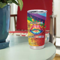 Beautiful Rainbow Lips Kiss Tumbler Cup LGBTQ Same Love Same Rights - Wonder Print Shop