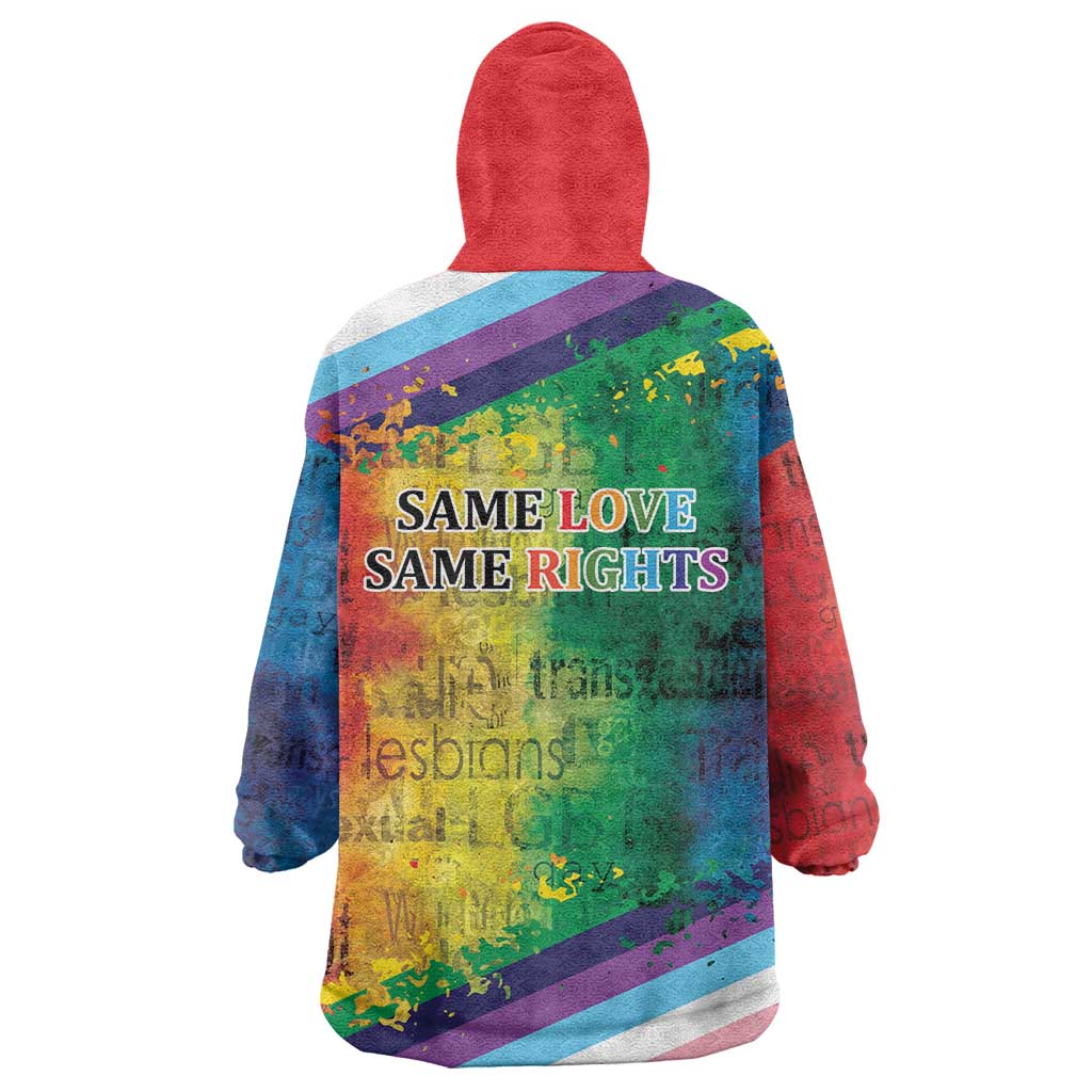 Beautiful Rainbow Lips Kiss Wearable Blanket Hoodie LGBTQ Same Love Same Rights - Wonder Print Shop