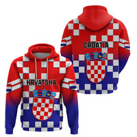 Croatia Hoodie Hrvatska Checkerboard Gradient Style - Wonder Print Shop
