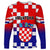 Croatia Long Sleeve Shirt Hrvatska Checkerboard Gradient Style - Wonder Print Shop