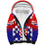 Croatia Sherpa Hoodie Hrvatska Checkerboard Gradient Style - Wonder Print Shop