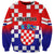 Croatia Sweatshirt Hrvatska Checkerboard Gradient Style - Wonder Print Shop