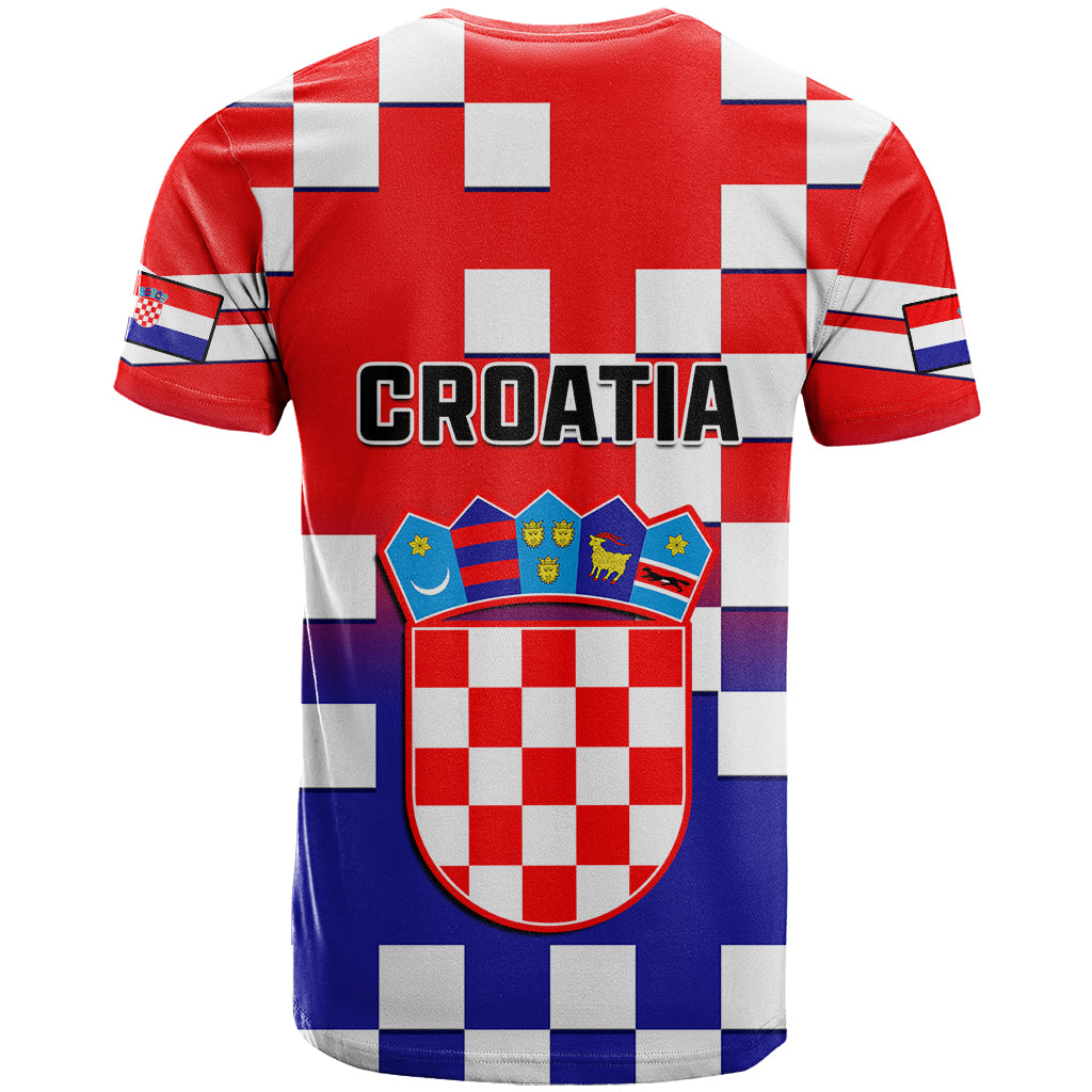 Croatia T Shirt Hrvatska Checkerboard Gradient Style - Wonder Print Shop