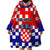 Croatia Wearable Blanket Hoodie Hrvatska Checkerboard Gradient Style - Wonder Print Shop
