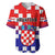 Personalised Croatia Baseball Jersey Hrvatska Checkerboard Gradient Style - Wonder Print Shop