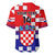 Personalised Croatia Baseball Jersey Hrvatska Checkerboard Gradient Style - Wonder Print Shop