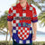 Personalised Croatia Hawaiian Shirt Hrvatska Checkerboard Gradient Style - Wonder Print Shop
