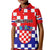 Personalised Croatia Kid Polo Shirt Hrvatska Checkerboard Gradient Style - Wonder Print Shop