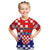 Personalised Croatia Kid T Shirt Hrvatska Checkerboard Gradient Style - Wonder Print Shop